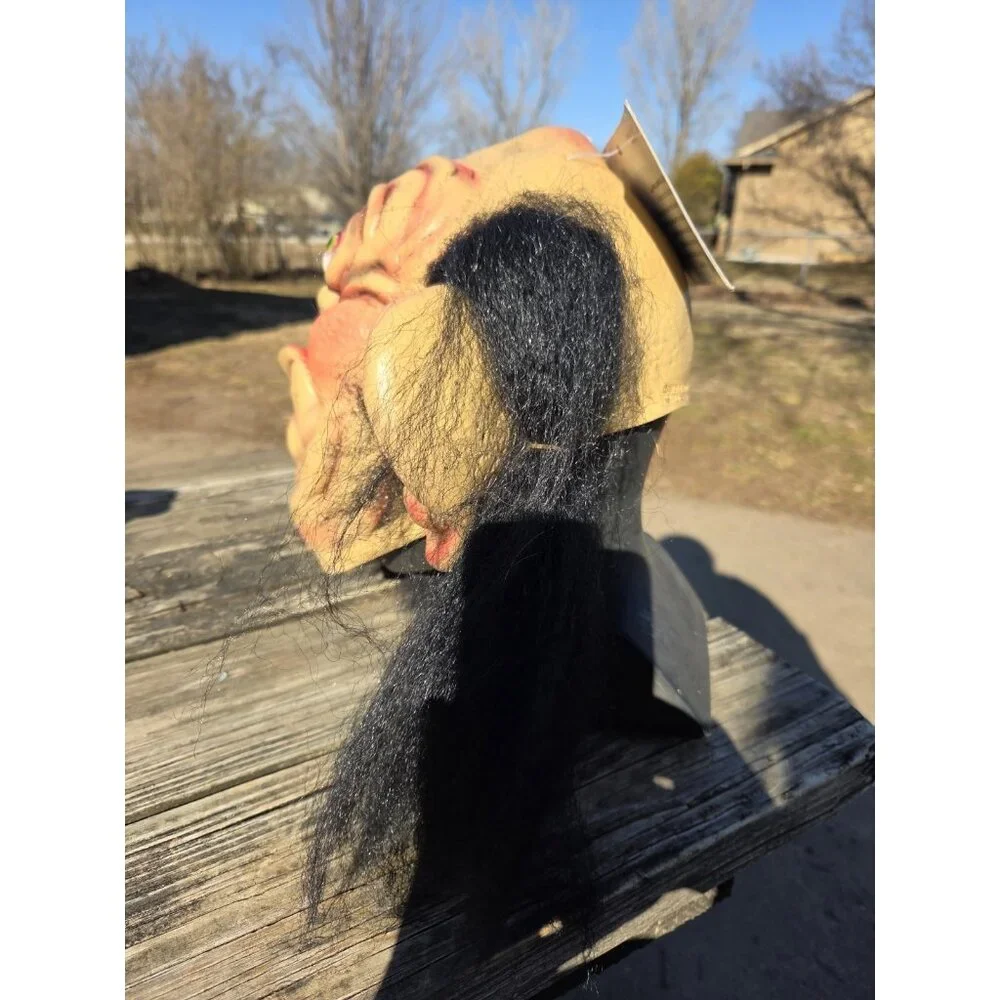 New Vintage Ugly Halloween Mask Pumpkin Time Y2K 2001 Soft PVC‎